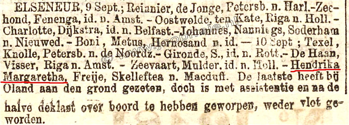 Bij Oland vastgelopen